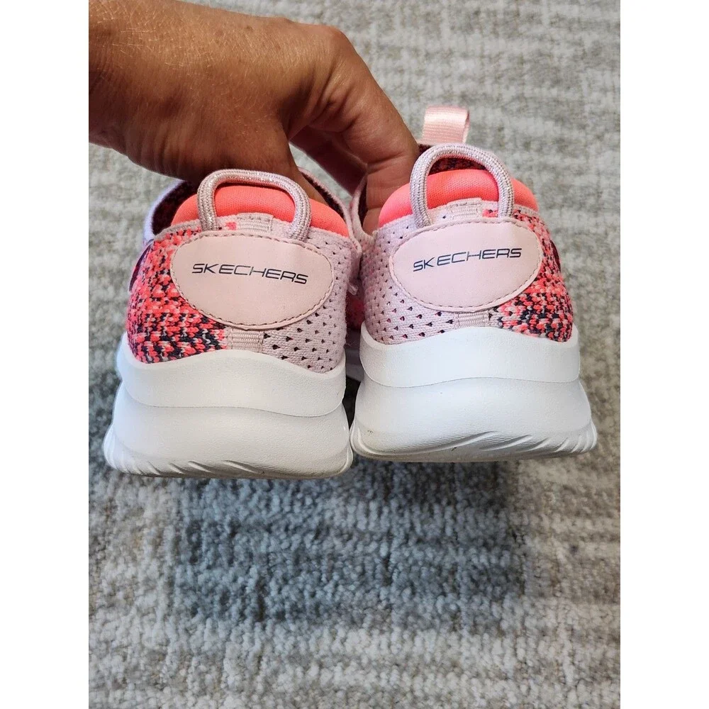 SKECHERS girl Ultra Flex 3.0 Speckled Slip-On Athletic Shoes Pink blue size 3